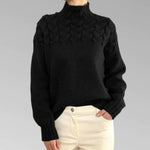 Knitted turtleneck sweater for women