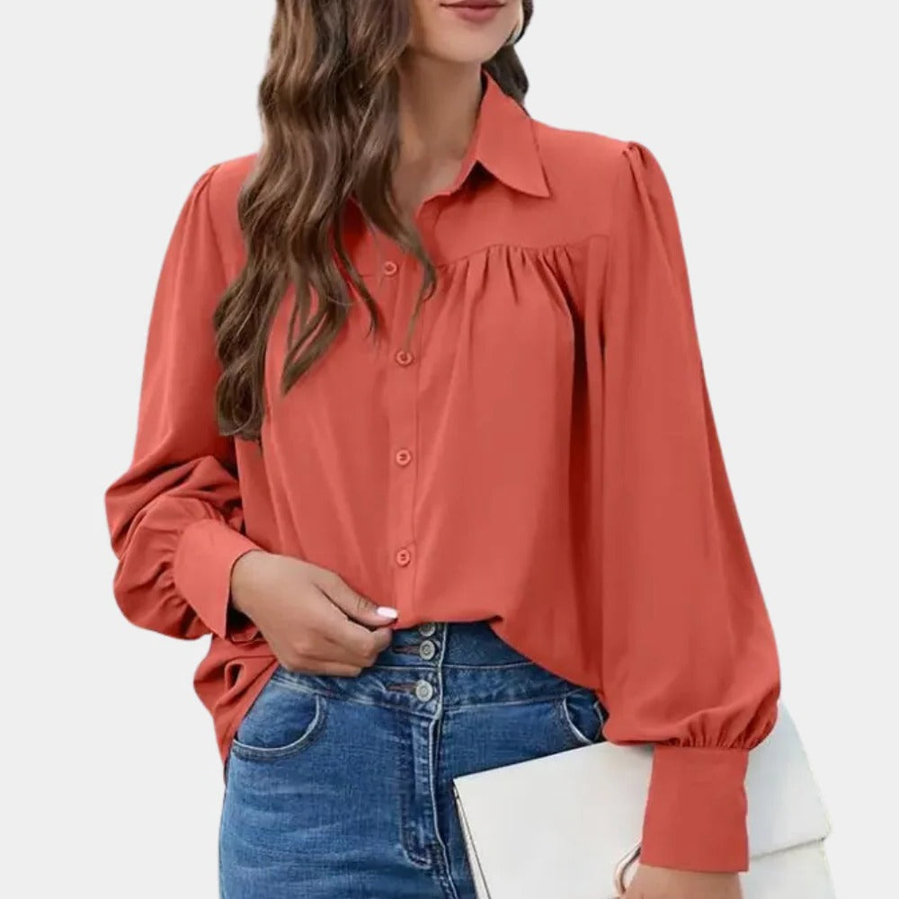Chemise Femme Manches Longues Plissées