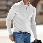Men's cashmere zip-up sweater