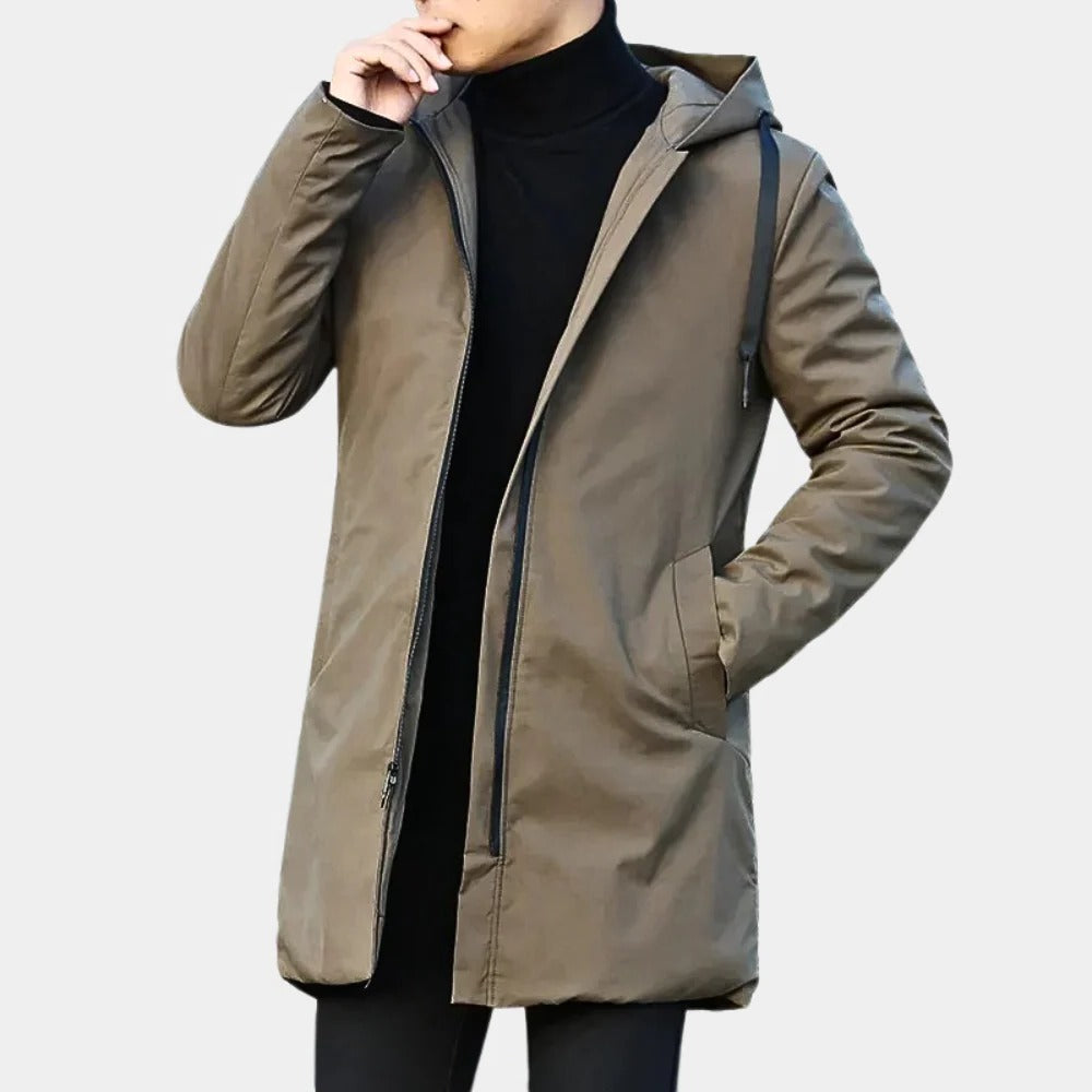 Men's Long Slim Fit Coat