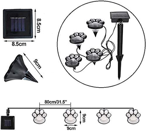 Pattes Lumineuses pour Jardin Féérique, 4 Pièces