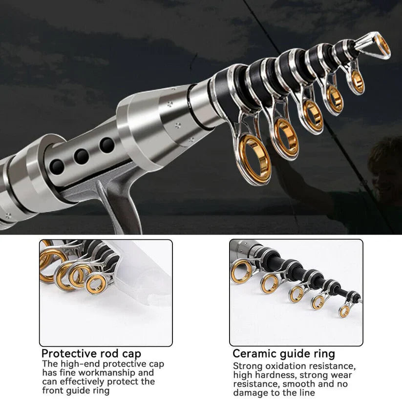 Carbon Fiber Telescopic Fishing Combo for All Waters