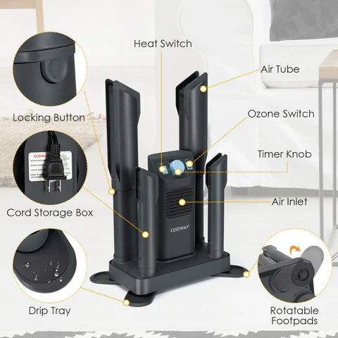 Chauffe-chaussures, bottes et gants électriques multifonction