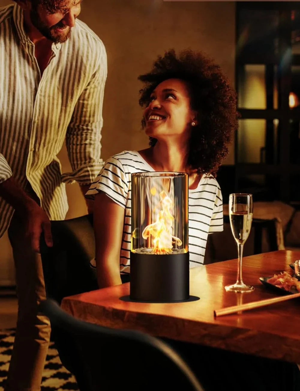 Cheminée de Table Flamme Élysée - Compacte et Élégance