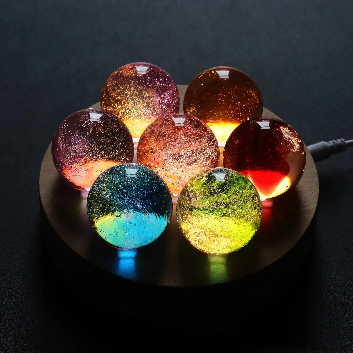 Lampe LED Sphère 7 Chakras