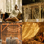 Festive Light Garlands Starry Curtain