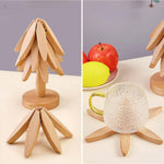 Ensemble Dessous de Plat en Bois de Noyer Naturel