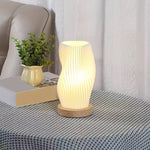 Lampe de Table Nordique Bois Effet Vague