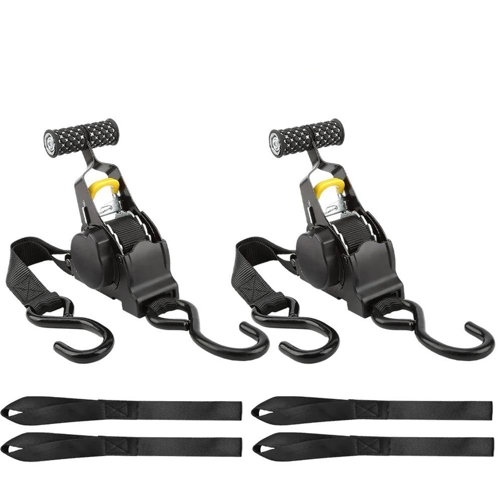 2-Pack Retractable Ratchet Tie-Downs