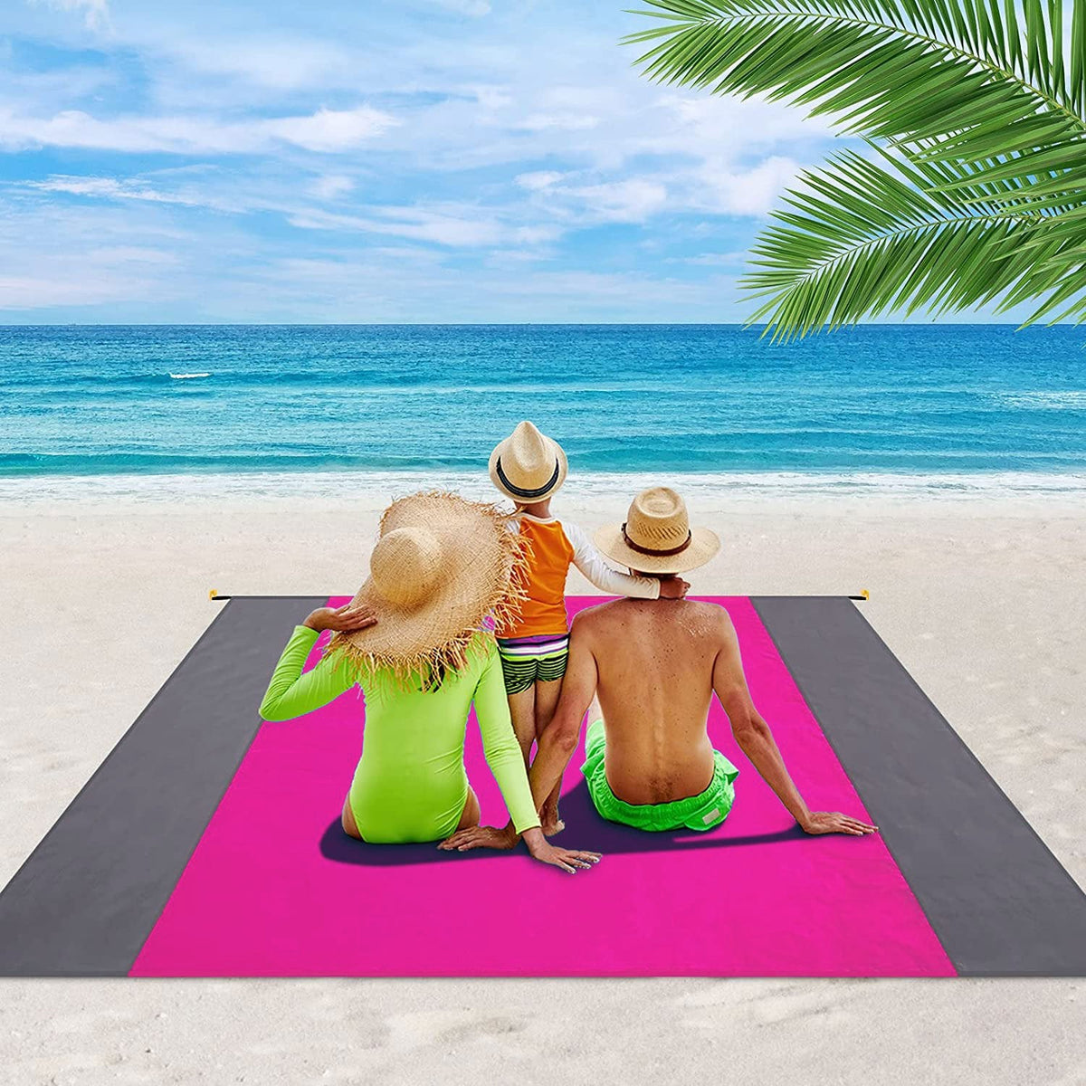 Couverture de plage étanche pour 5-8 adultes, résistante au sable