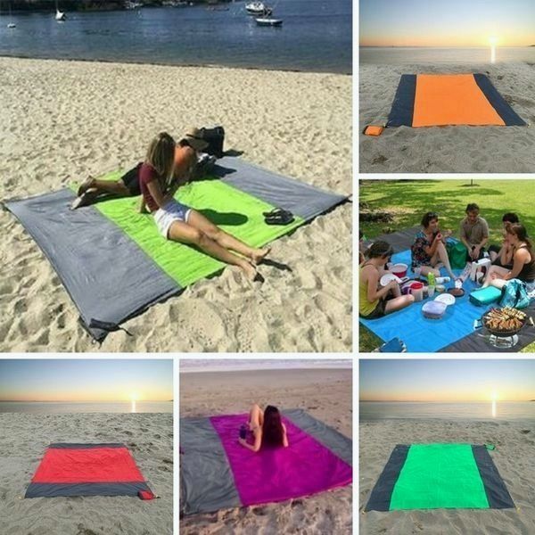Couverture de plage étanche pour 5-8 adultes, résistante au sable