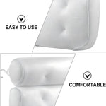 Relaxing bath cushions for head and back