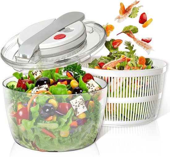 Essoreuse Salade 5L Multifonction Lave et Sèche