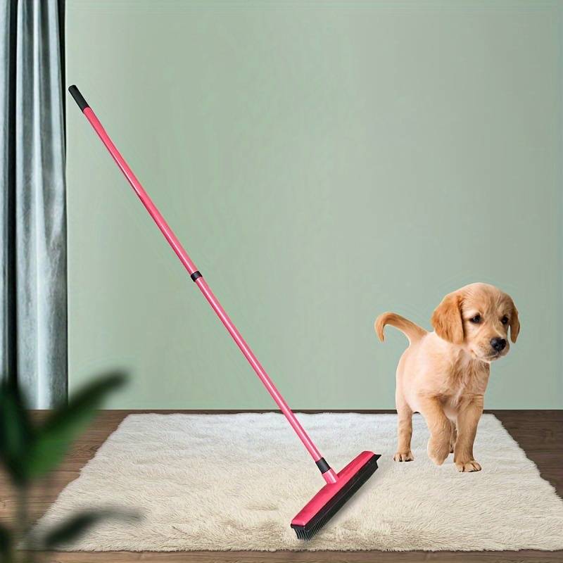 Telescopic Silicone Broom for Carpet Cleaning
