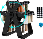 360° rotating spice rack with 18 storage jars