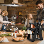 360° rotating spice rack with 18 storage jars