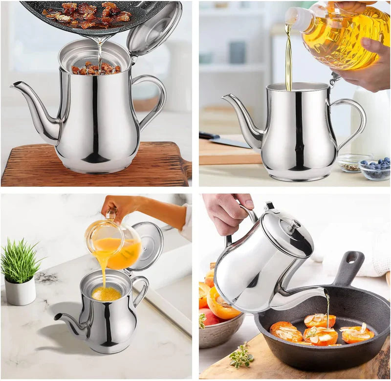 Filtered Oil Storage Jar for Optimal Preservation