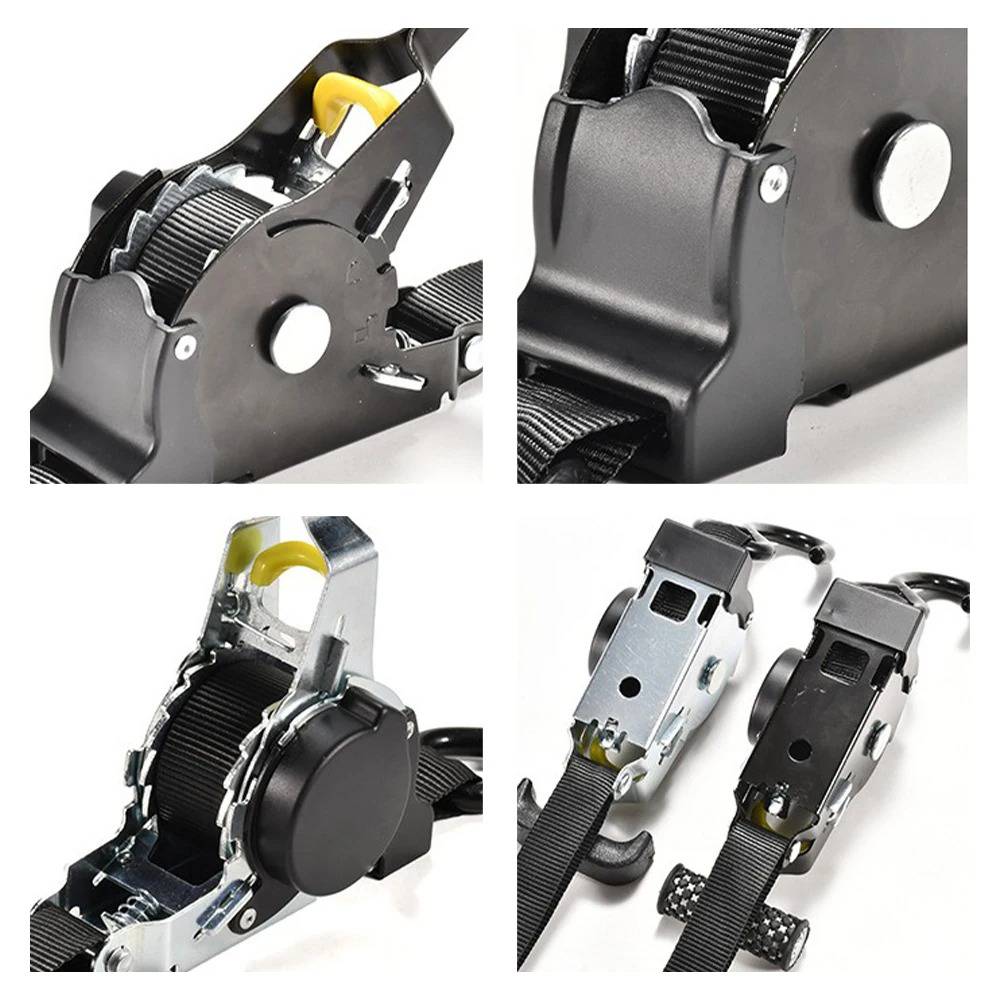 2-Pack Retractable Ratchet Tie-Downs