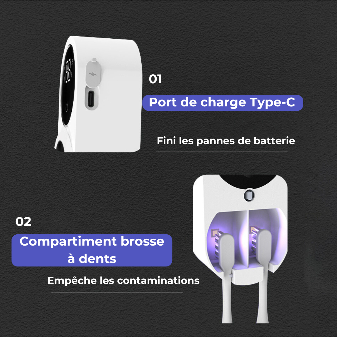 Stérilisateur UV Brosse à Dents - Stérilisation Sans Contact Efficace