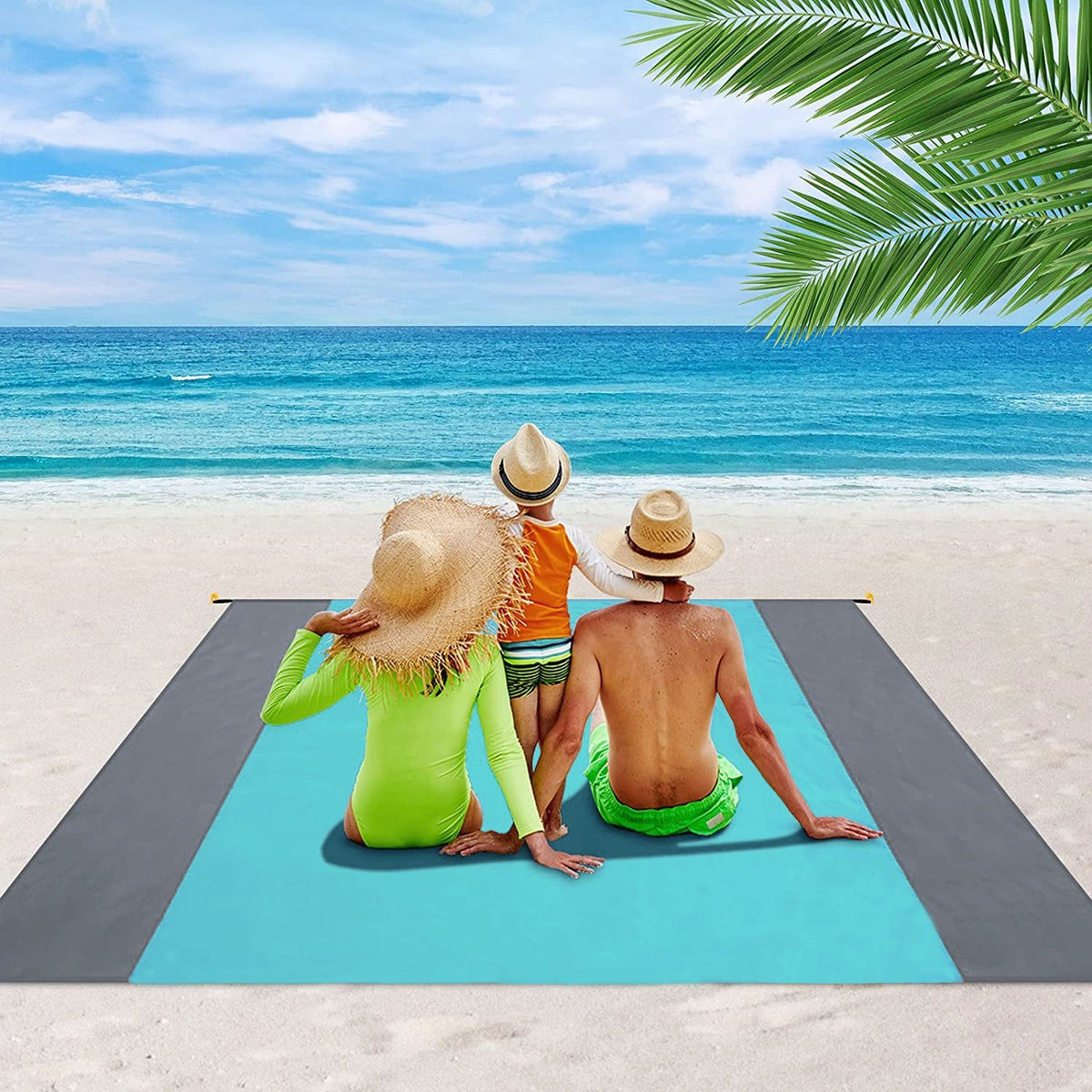 Couverture de plage étanche pour 5-8 adultes, résistante au sable