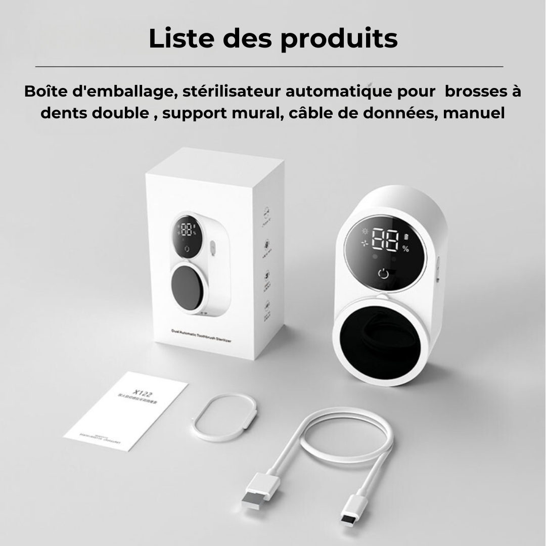 Stérilisateur UV Brosse à Dents - Stérilisation Sans Contact Efficace