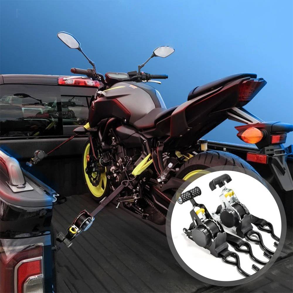 2-Pack Retractable Ratchet Tie-Downs
