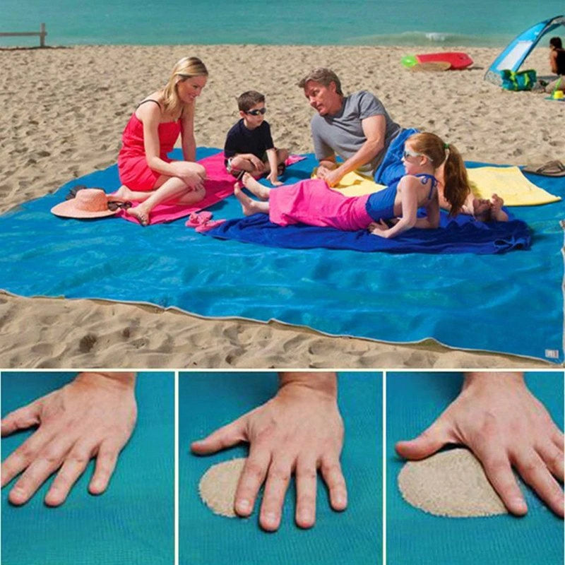 Couverture de plage étanche pour 5-8 adultes, résistante au sable