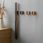 Manche en bois aimanté long pour chausse-pied avec support