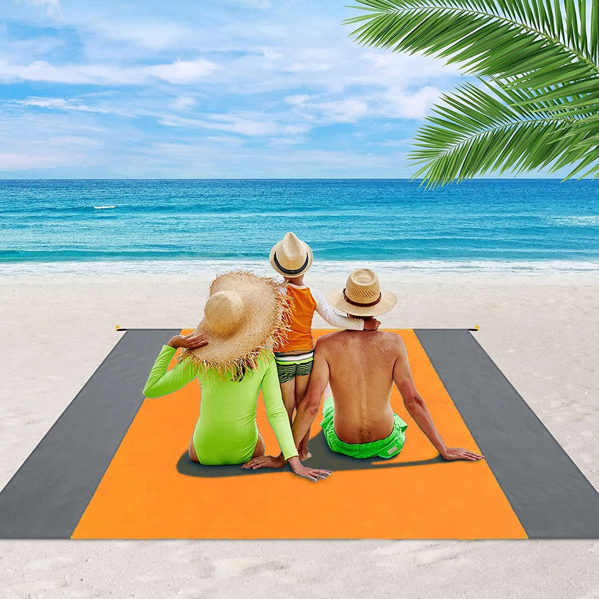 Couverture de plage étanche pour 5-8 adultes, résistante au sable