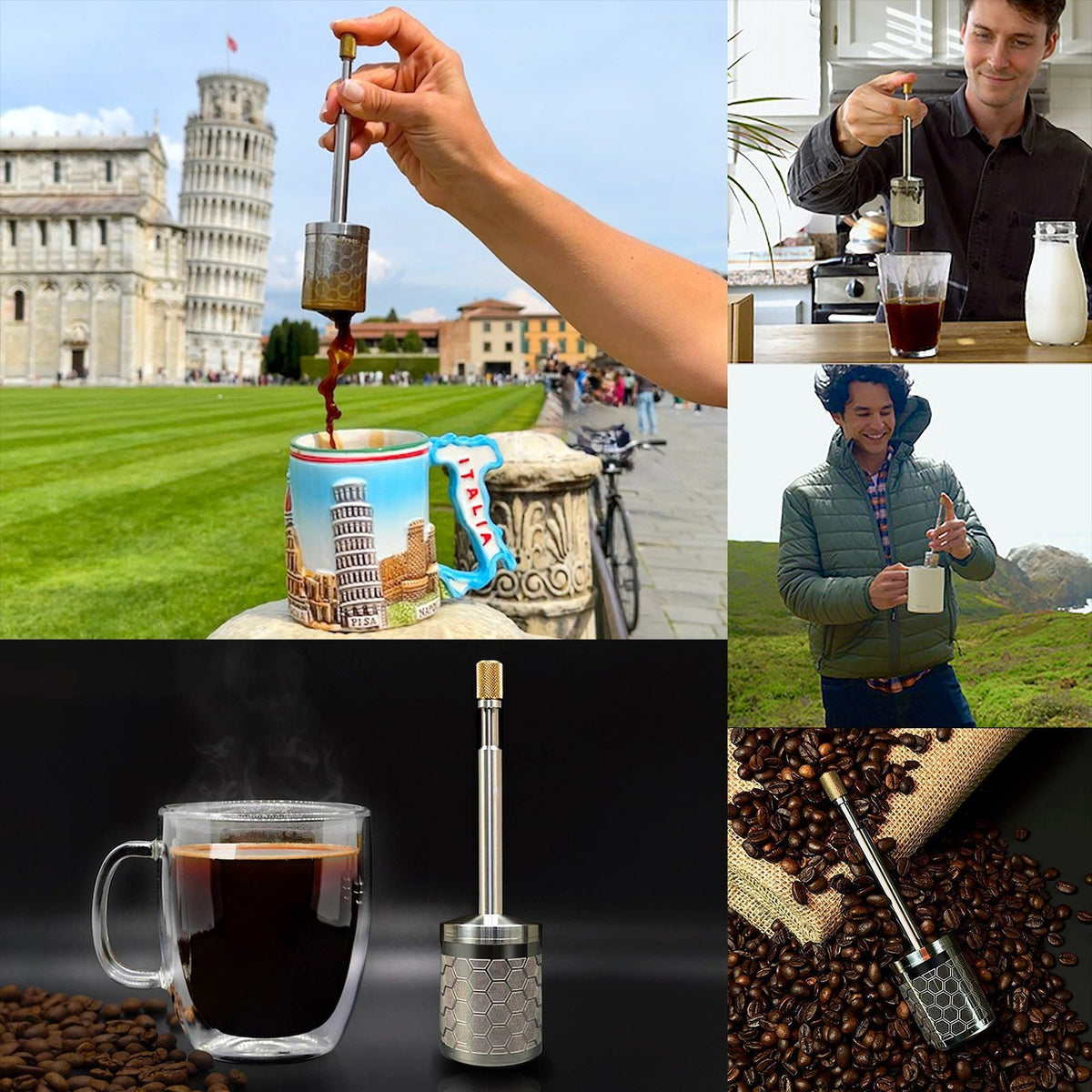 Cafetière Infuseur Nomad en Acier Inoxydable Pressinox