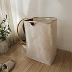 Cotton-linen laundry basket in Japanese style