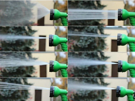 Flexible expandable hose with 7 functions and nozzle