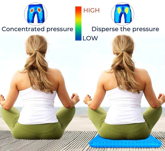 Orthopedic gel seat cushion for pressure relief, tailbone pain, lumbar support, office chair, car, wheelchair