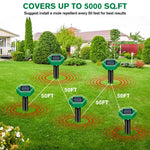 Ultrasonic repellent for moles, 4 pcs