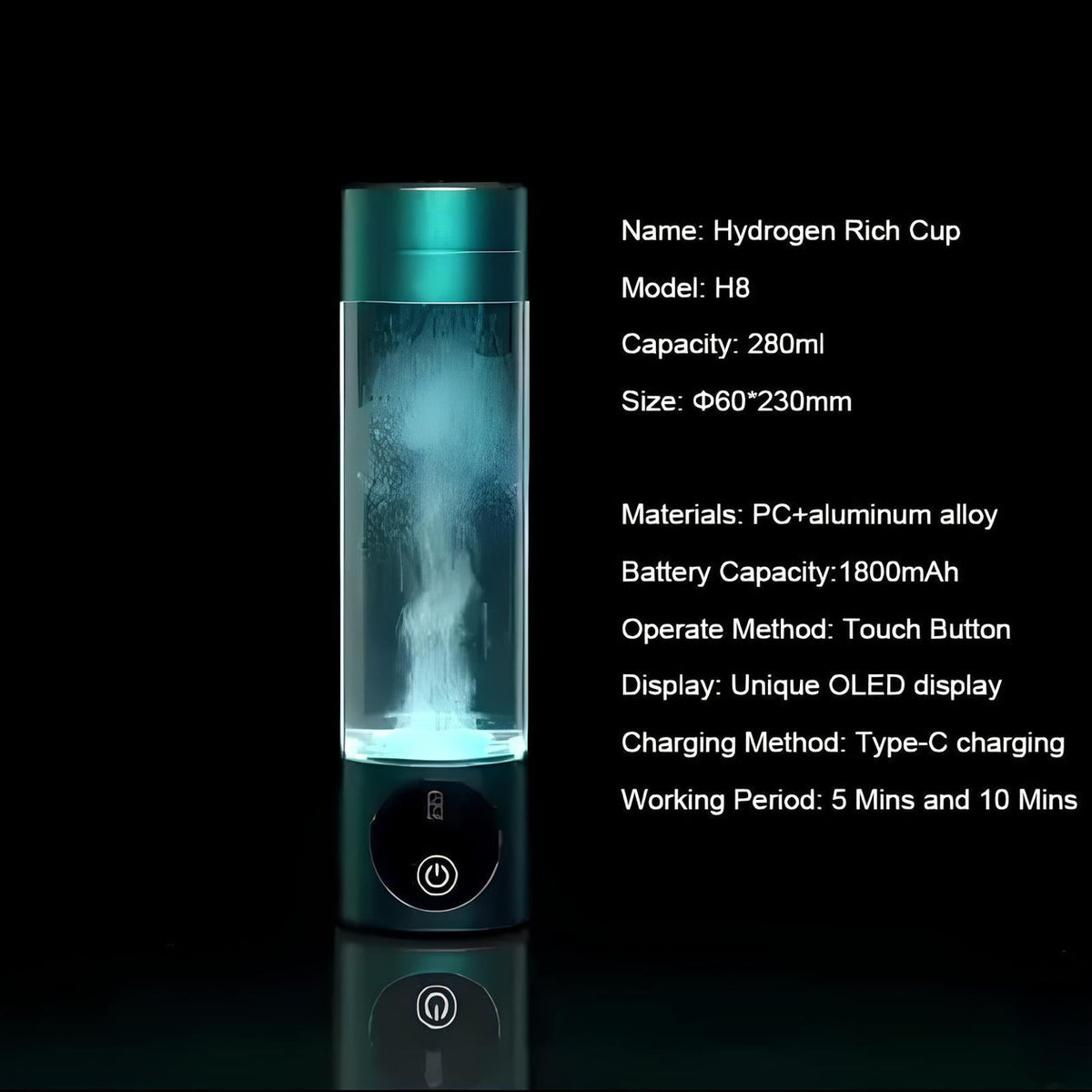 5000ppb High-Concentration Hydrogen Water Bottle