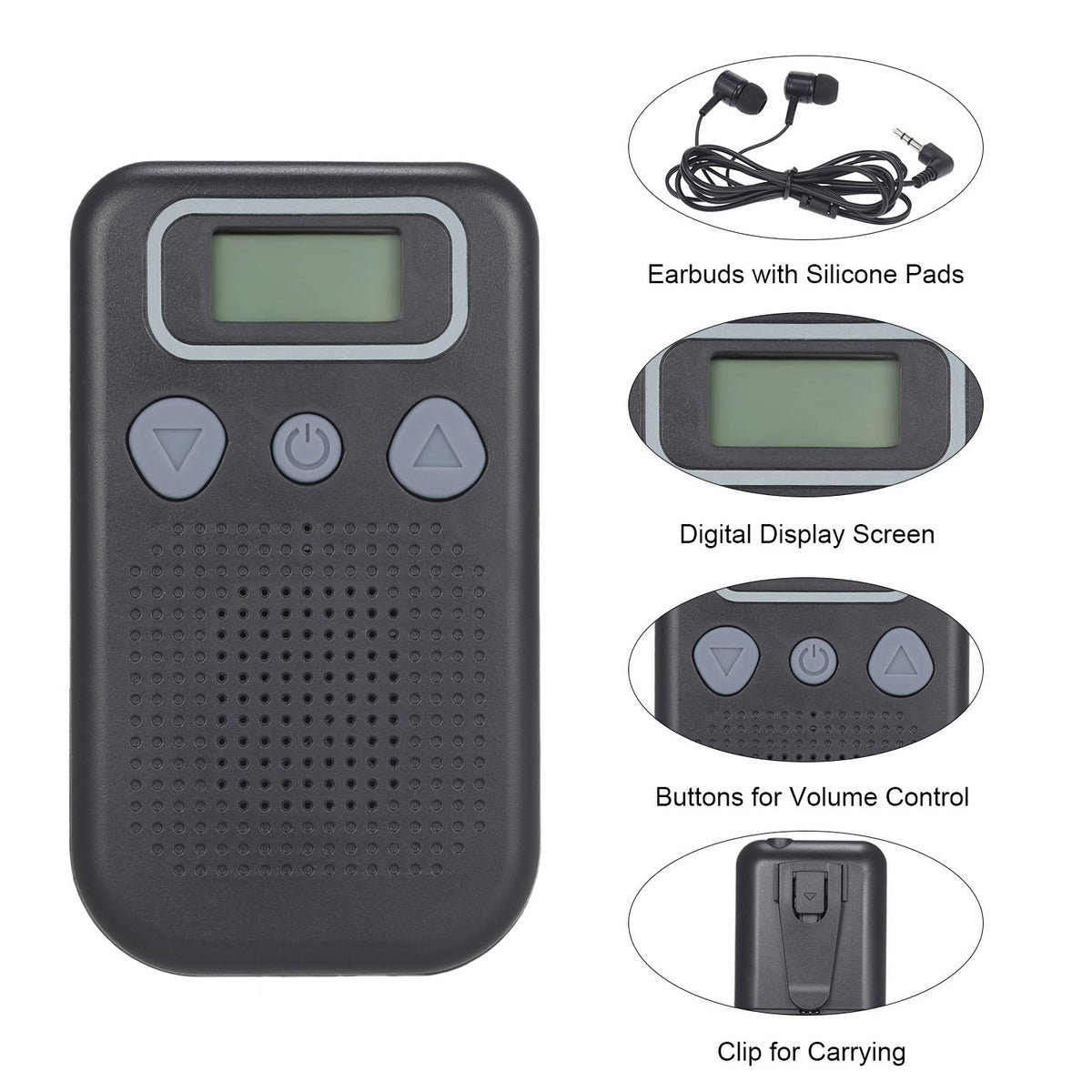 Battery-Operated In-Ear Hearing Aid with Sound Amplifier