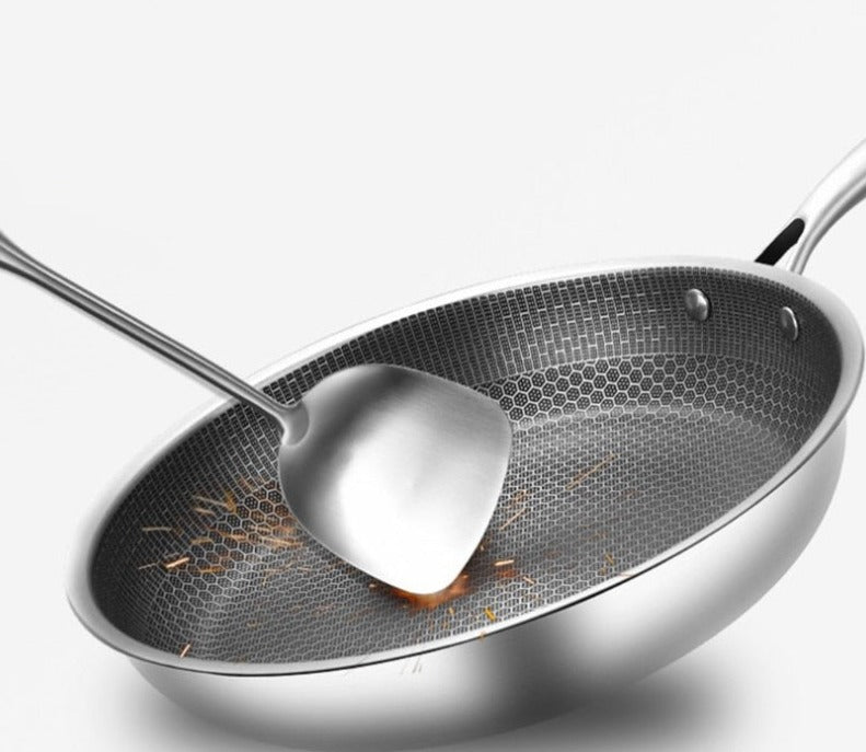 Non-stick stainless steel pan