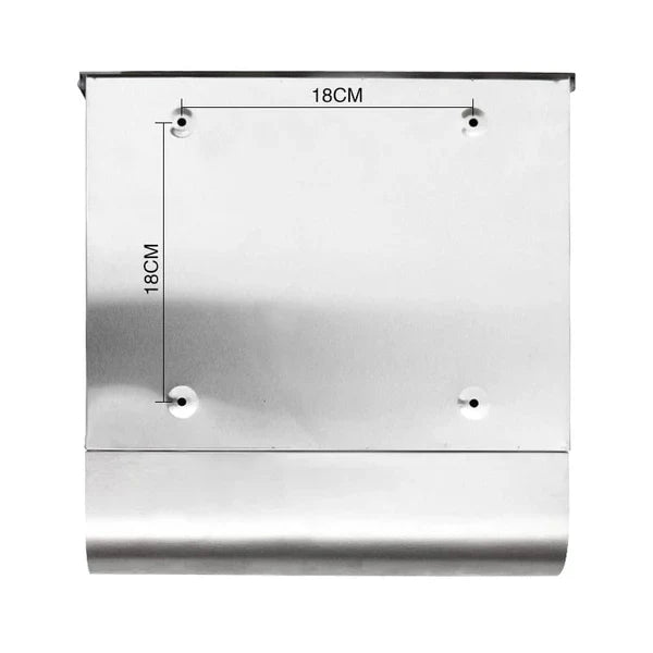 Wall-mounted metal mailbox, lockable, sturdy