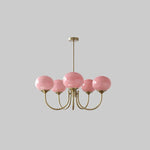 Lustre Macaron Élégance Florale Suspendu Design
