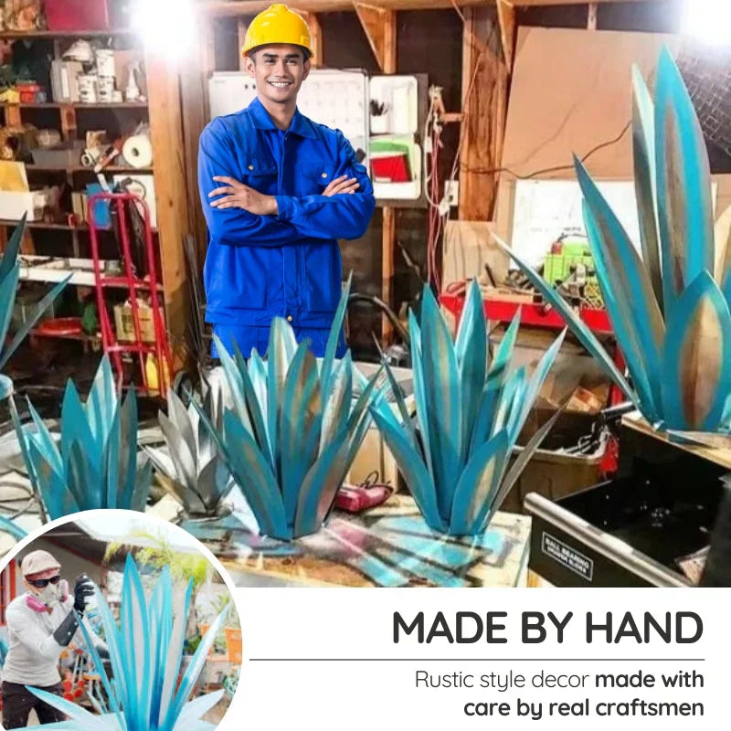 Metal Agave Americana Decor Plant