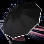 LED umbrella with built-in flashlight