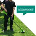 Cordless Electric Grass Trimmer with Battery