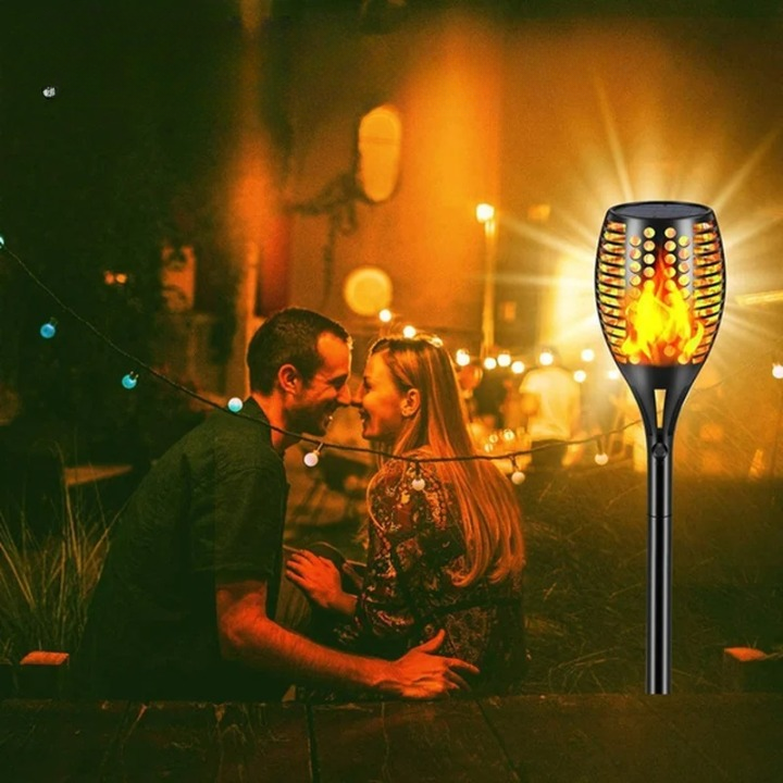 Lampe Solaire Jardin Flamme Effet Lumineux