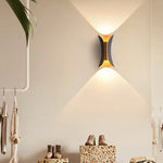 Black LED Wall Sconce Interior Gold