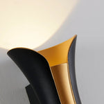 Black LED Wall Sconce Interior Gold