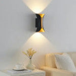 Black LED Wall Sconce Interior Gold