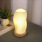 Lampe de Table Nordique Bois Effet Vague