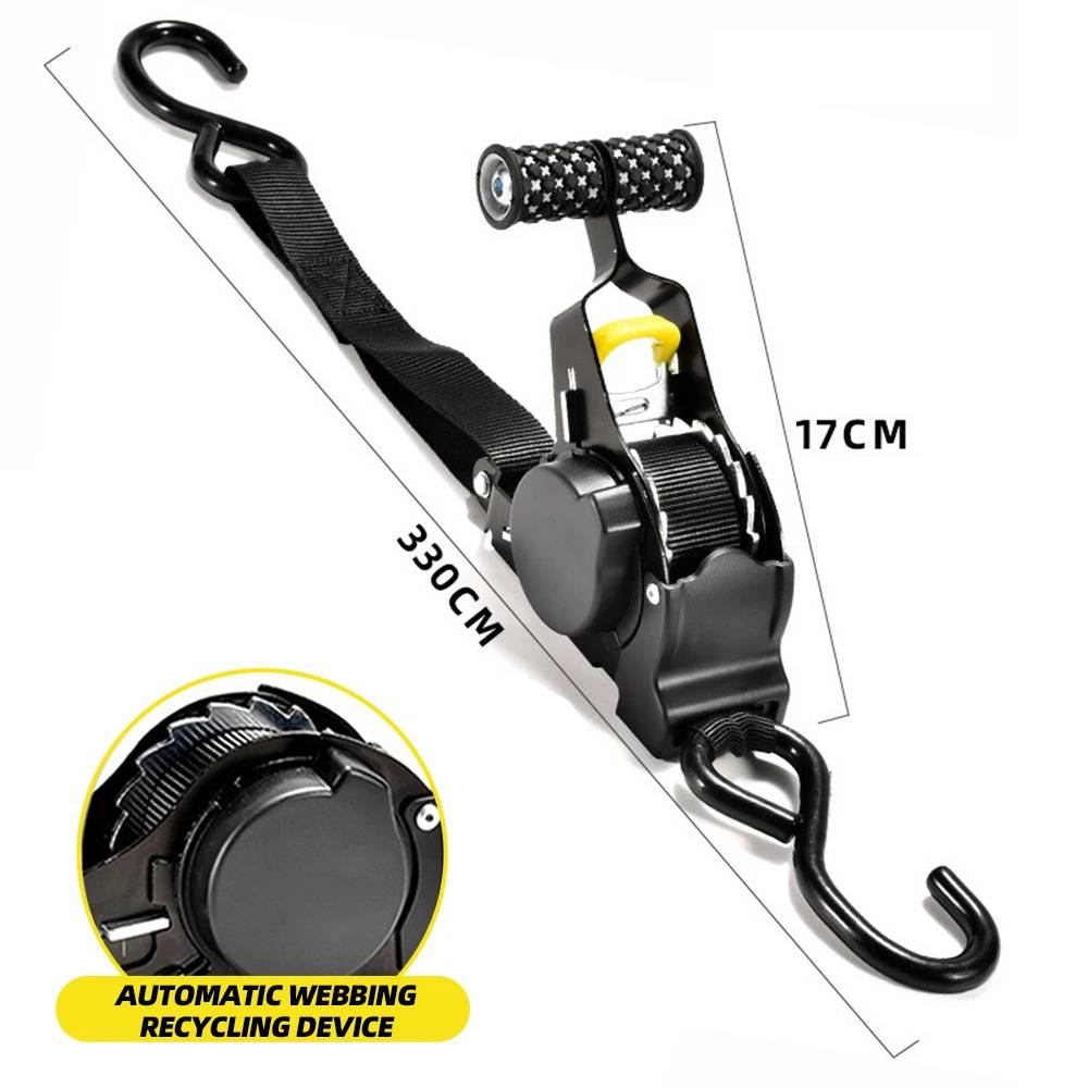 2-Pack Retractable Ratchet Tie-Downs