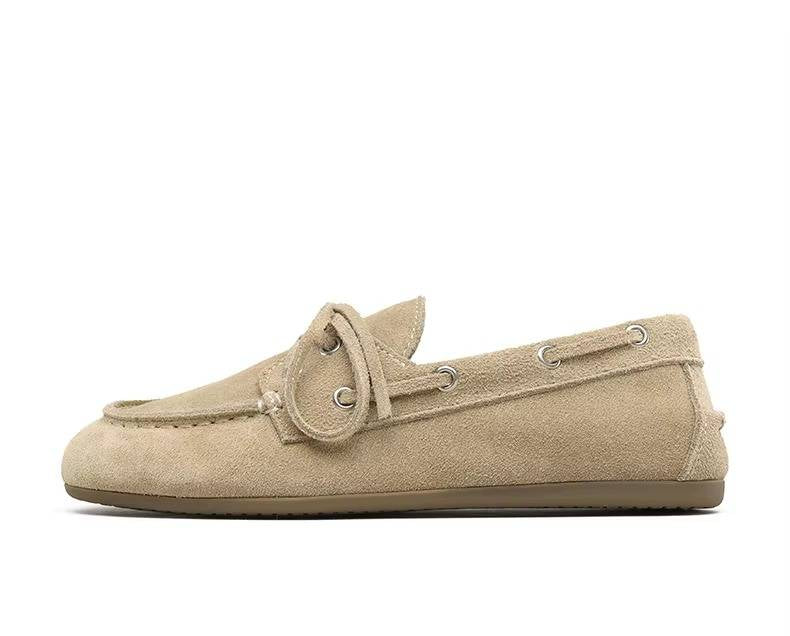 Mocassins en cuir véritable pour femmes