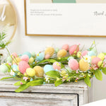 Easter crown with spring colored eggs
